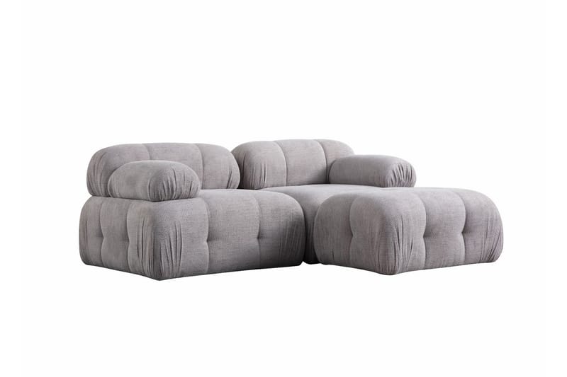 Bengul Sofa med Sjeselong 2-seter - Lys grå - Møbler - Sofaer - Sofaer med sjeselong - 2 seters sofa med divan