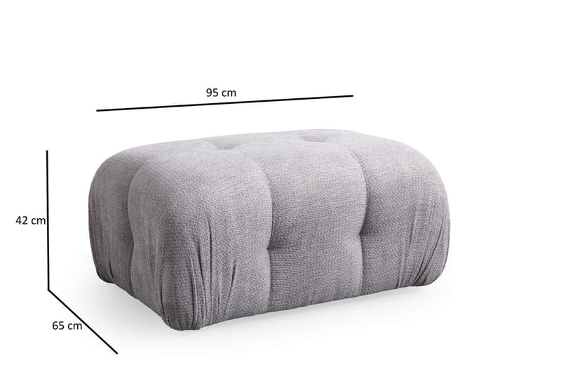 Bengul Sofa med Sjeselong 2-seter - Lys grå - Møbler - Sofaer - Sofaer med sjeselong - 2 seters sofa med divan