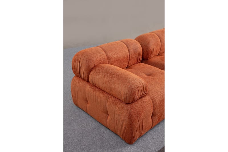 Bengul Sofa med Sjeselong 2-seter - Oransje - Møbler - Sofaer - Sofaer med sjeselong - 2 seters sofa med divan