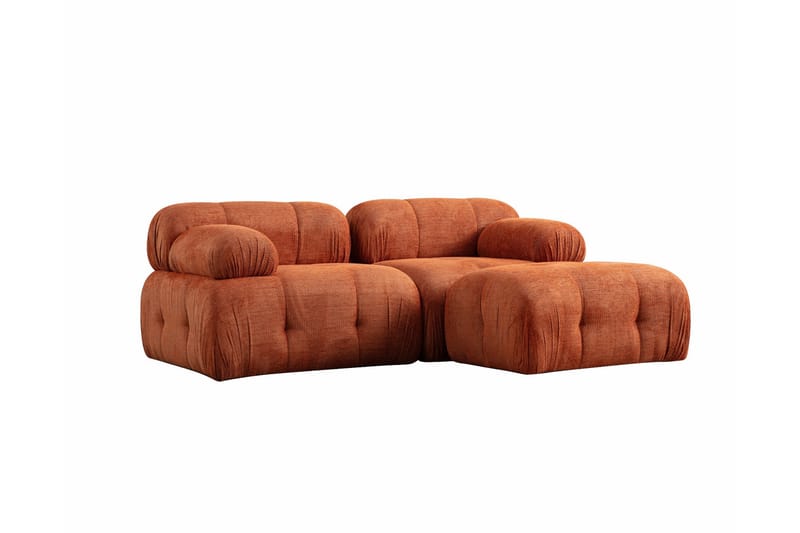 Bengul Sofa med Sjeselong 2-seter - Oransje - Møbler - Sofaer - Sofaer med sjeselong - 2 seters sofa med divan