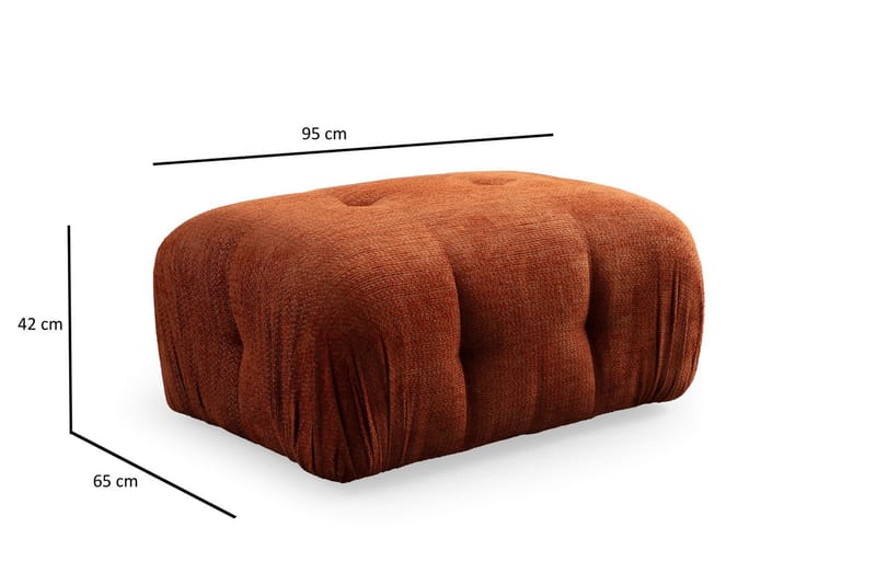 Bengul Sofa med Sjeselong 2-seter - Oransje - Møbler - Sofaer - Sofaer med sjeselong - 2 seters sofa med divan