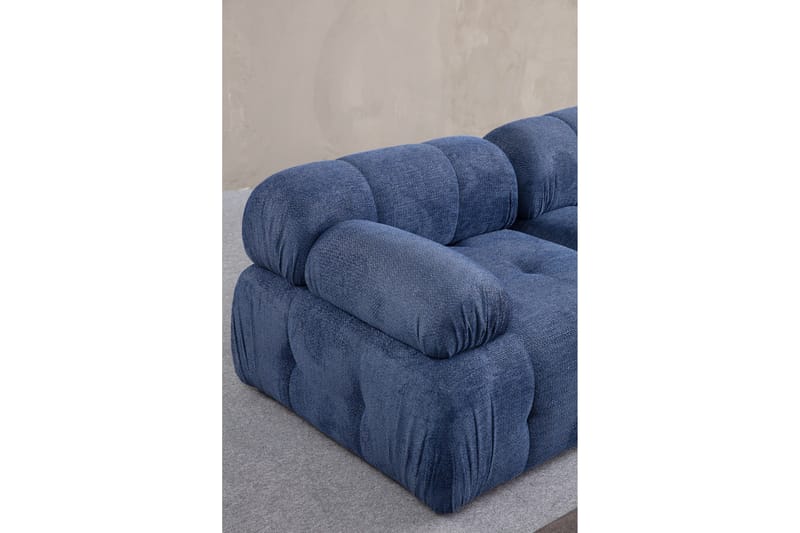 Bengul Sofa med Sjeselong 3-seter - Blå - Møbler - Sofaer - Sofaer med sjeselong - 3 seters sofa med divan