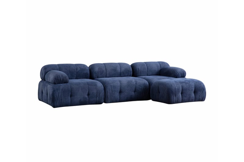 Bengul Sofa med Sjeselong 3-seter - Blå - Møbler - Sofaer - Sofaer med sjeselong - 3 seters sofa med divan