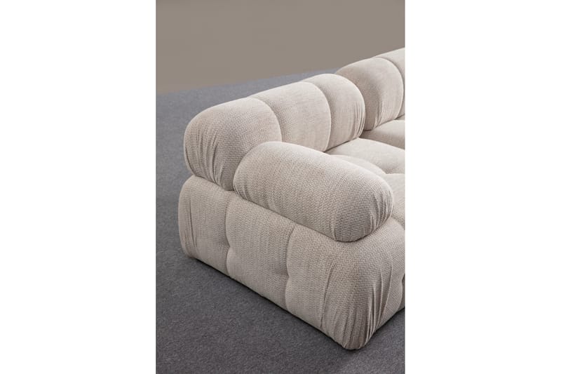 Bengul Sofa med Sjeselong 3-seter - Krem - Møbler - Sofaer - Sofaer med sjeselong - 3 seters sofa med divan