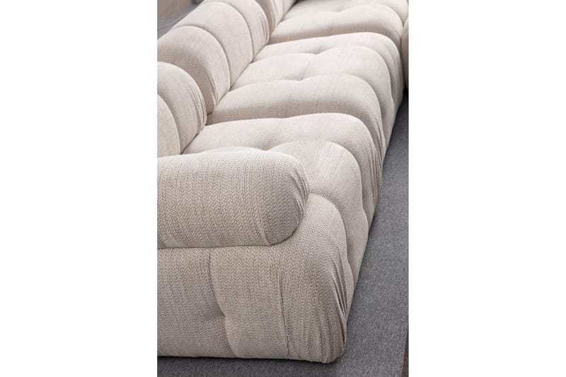 Bengul Sofa med Sjeselong 3-seter - Krem - Møbler - Sofaer - Sofaer med sjeselong - 3 seters sofa med divan