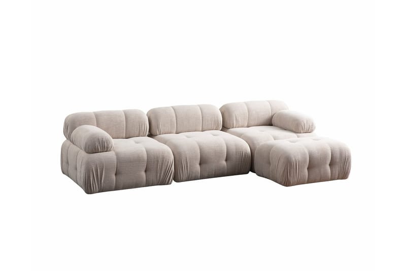 Bengul Sofa med Sjeselong 3-seter - Krem - Møbler - Sofaer - Sofaer med sjeselong - 3 seters sofa med divan