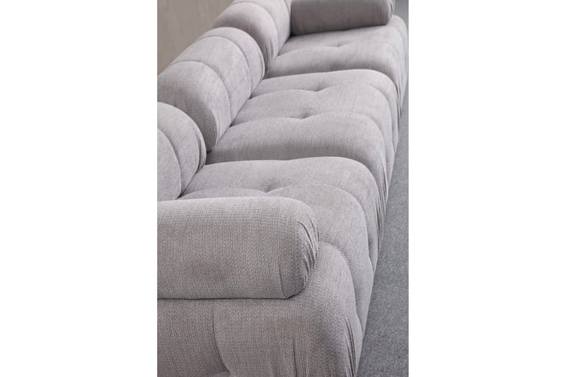 Bengul Sofa med Sjeselong 3-seter - Lys grå - Møbler - Sofaer - Sofaer med sjeselong - 3 seters sofa med divan