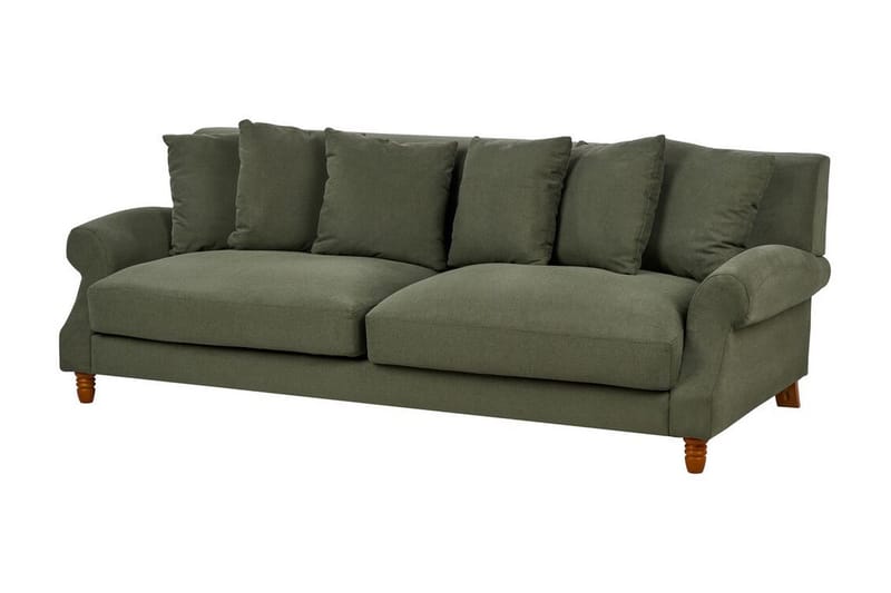 Bijan Sofa 3-seter - Grønn/Mørkt tre - Møbler - Sofaer - 3 seter sofa