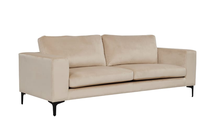 Bolero Fløyelssofa 3-seter - Beige - Møbler - Sofaer - 3 seter sofa