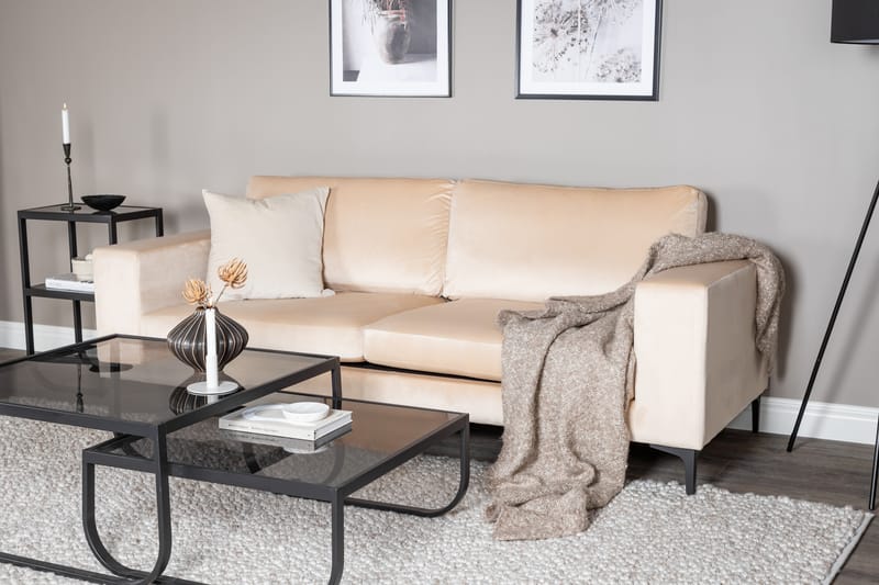 Bolero Fløyelssofa 3-seter - Beige - Møbler - Sofaer - 3 seter sofa