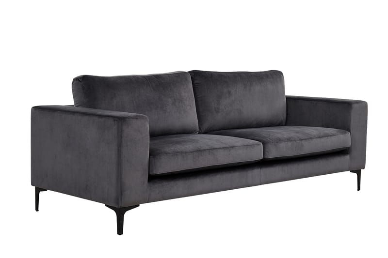 Bolero Fløyelssofa 3-seter - Mørk grå - Møbler - Sofaer - 3 seter sofa