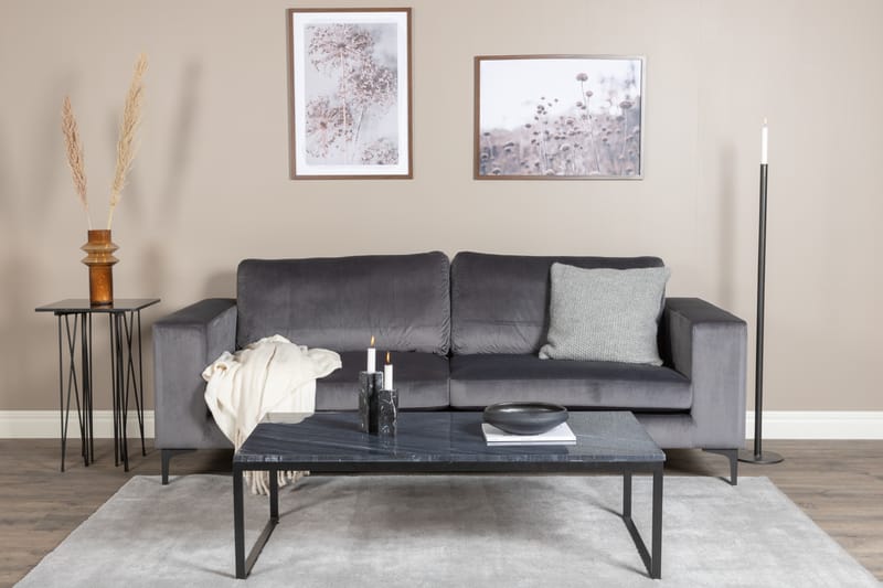 Bolero Fløyelssofa 3-seter - Mørk grå - Møbler - Sofaer - 3 seter sofa