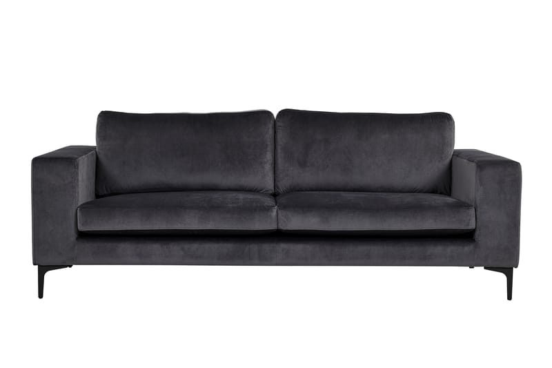 Bolero Fløyelssofa 3-seter - Mørk grå - Møbler - Sofaer - 3 seter sofa