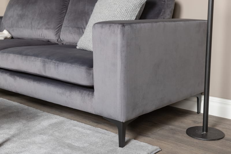 Bolero Fløyelssofa 3-seter - Mørk grå - Møbler - Sofaer - 3 seter sofa