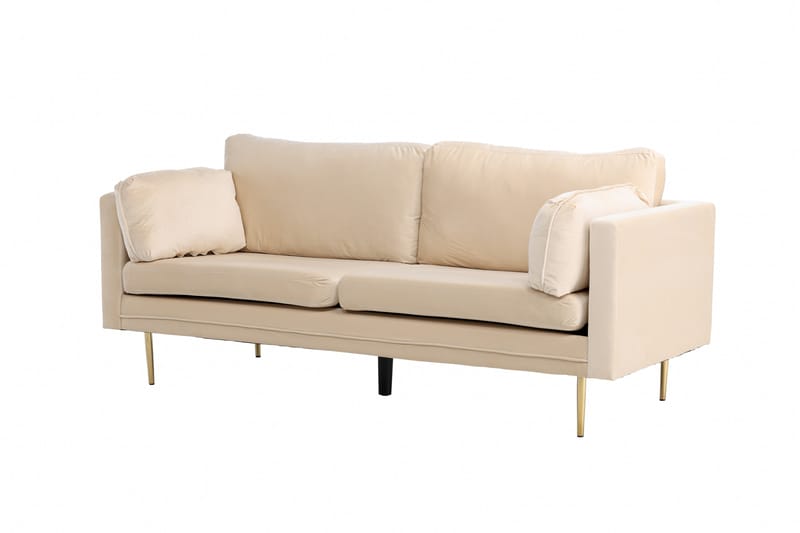 Boom Fløyelssofa 3-seter - Beige - Møbler - Sofaer - 3 seter sofa