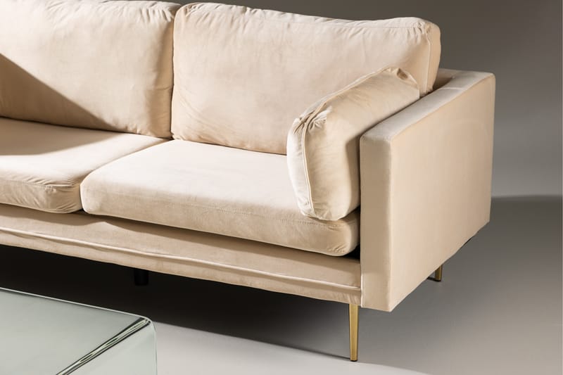 Boom Fløyelssofa 3-seter - Beige - Møbler - Sofaer - 3 seter sofa