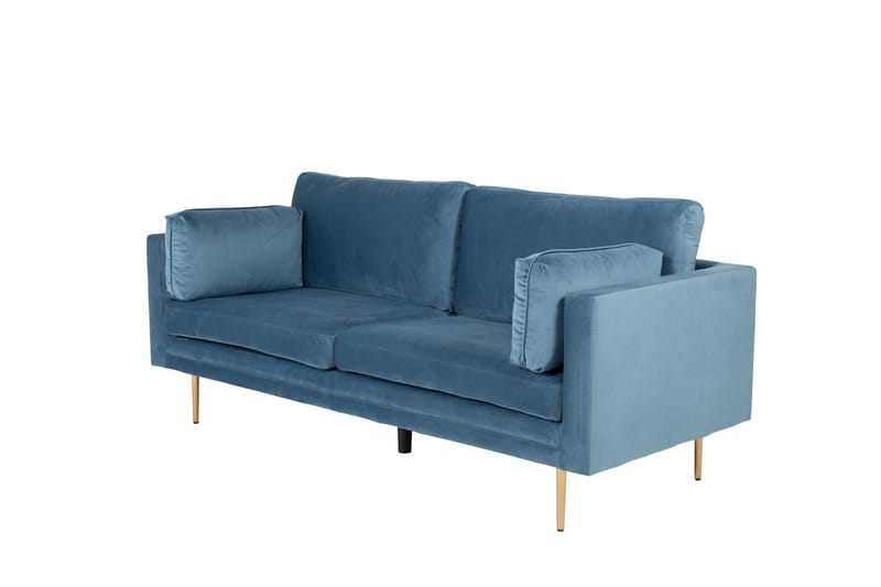 Boom Fløyelssofa 3-seter - Blå - Møbler - Sofaer - 3 seter sofa