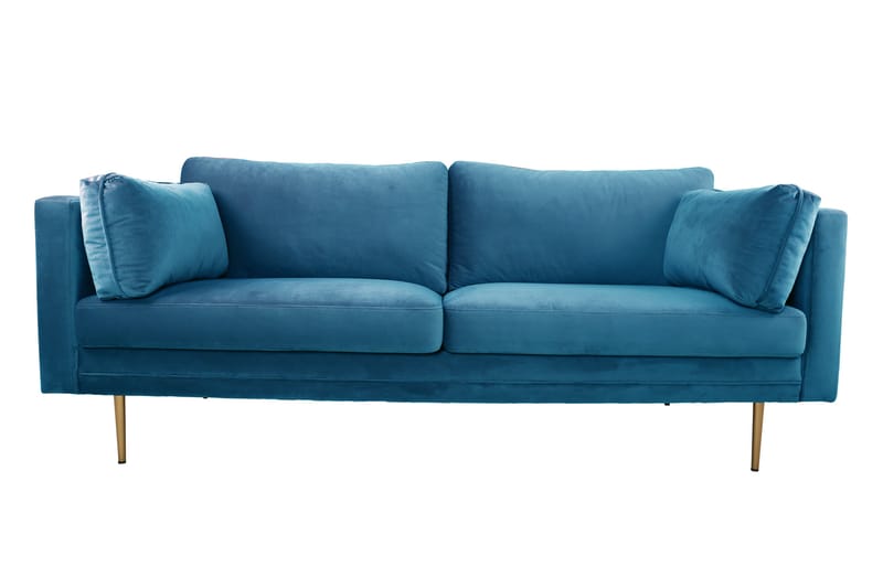 Boom Fløyelssofa 3-seter - Blå - Møbler - Sofaer - 3 seter sofa