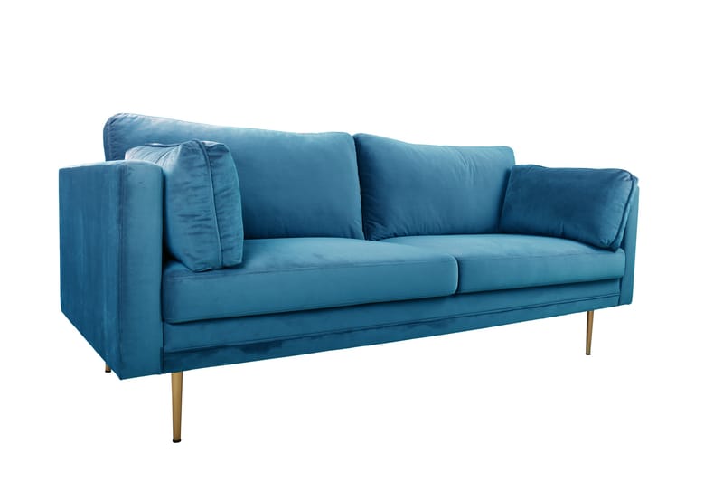 Boom Fløyelssofa 3-seter - Blå - Møbler - Sofaer - 3 seter sofa