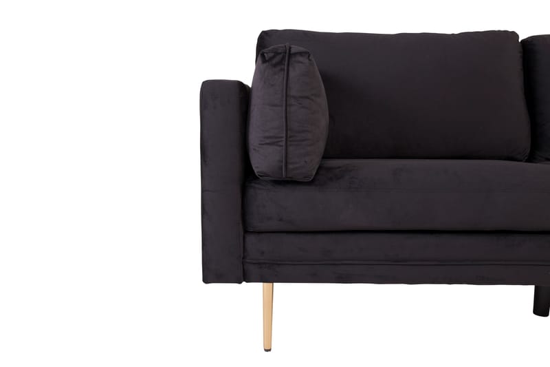 Boom Fløyelssofa 3-seter - Svart - Møbler - Sofaer - 3 seter sofa