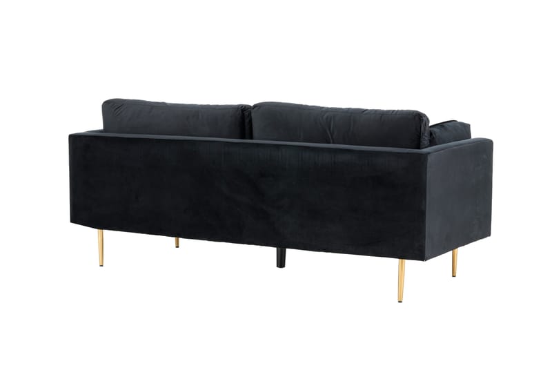 Boom Fløyelssofa 3-seter - Svart - Møbler - Sofaer - 3 seter sofa