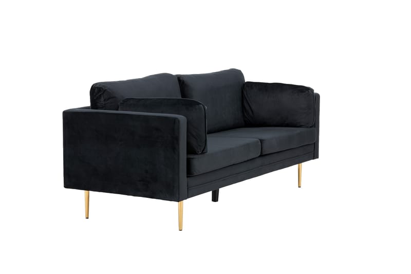 Boom Fløyelssofa 3-seter - Svart - Møbler - Sofaer - 3 seter sofa