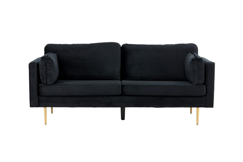 Boom Fløyelssofa 3-seter - Svart - Møbler - Sofaer - 3 seter sofa