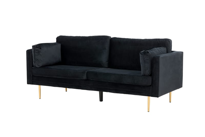 Boom Fløyelssofa 3-seter - Svart - Møbler - Sofaer - 3 seter sofa