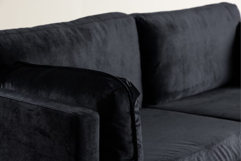 Boom Fløyelssofa 3-seter - Svart - Møbler - Sofaer - 3 seter sofa