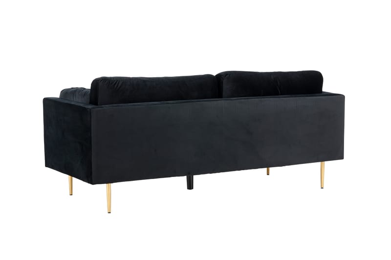 Boom Fløyelssofa 3-seter - Svart - Møbler - Sofaer - 3 seter sofa