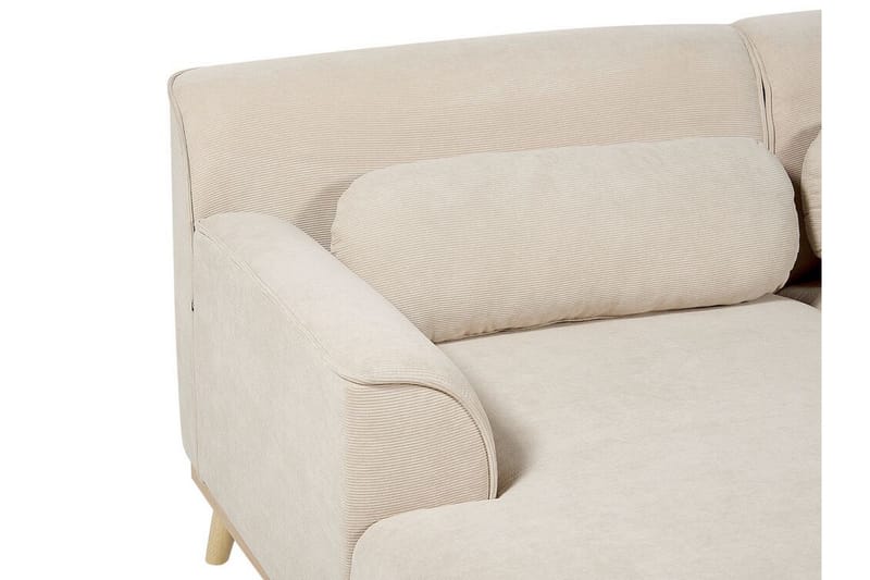 Bree Hjørnesofa 3-seter - Beige/Lyst tre - Møbler - Sofaer - Hjørnesofaer