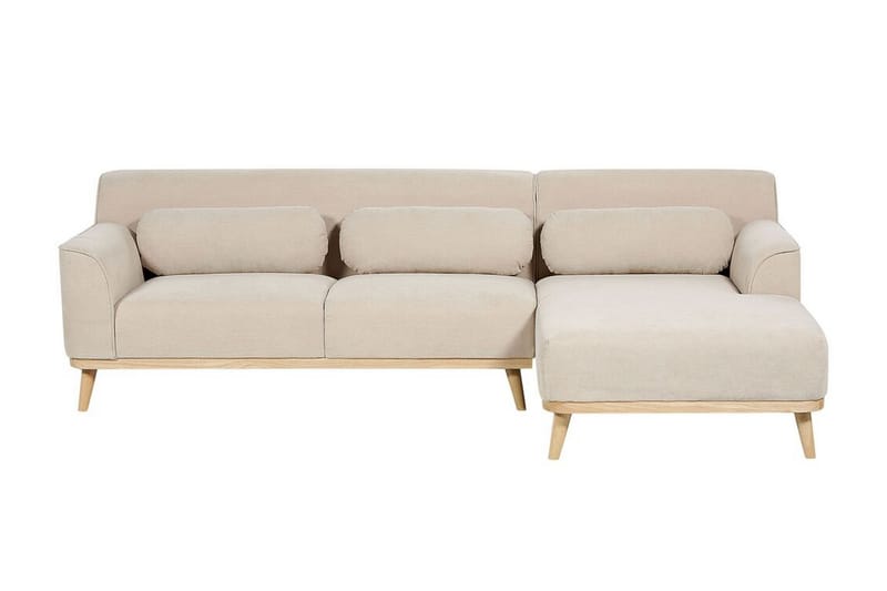 Bree Hjørnesofa 3-seter - Beige/Lyst tre - Møbler - Sofaer - Hjørnesofaer