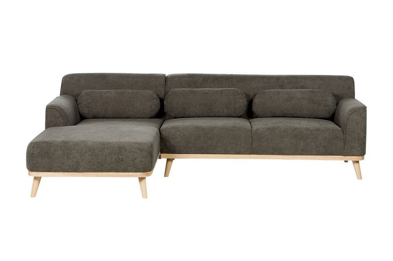 Bree Hjørnesofa 3-seter - Grønn/Lyst tre - Møbler - Sofaer - Hjørnesofaer