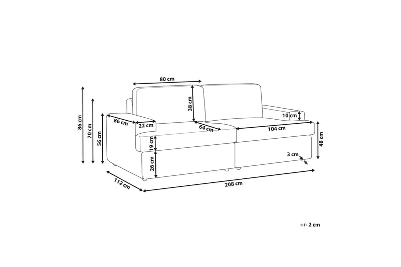 Brennan Sofa 3-seter - Brun - Møbler - Sofaer - 3 seter sofa