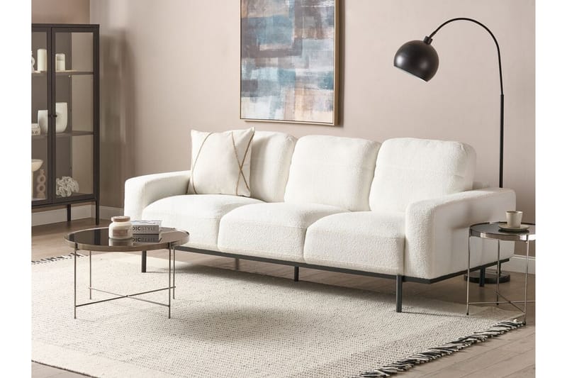 Bruna Sofa 3-seter - Hvit/Svart - Møbler - Sofaer - 3 seter sofa