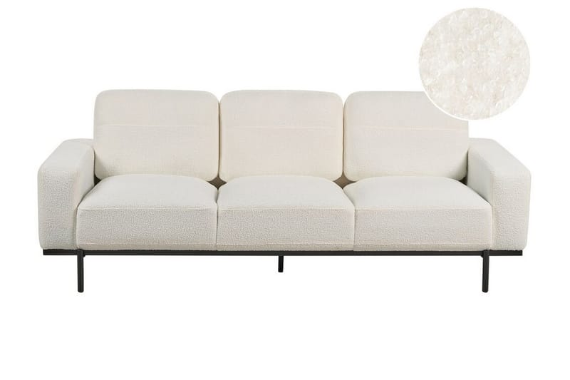 Bruna Sofa 3-seter - Hvit/Svart - Møbler - Sofaer - 3 seter sofa