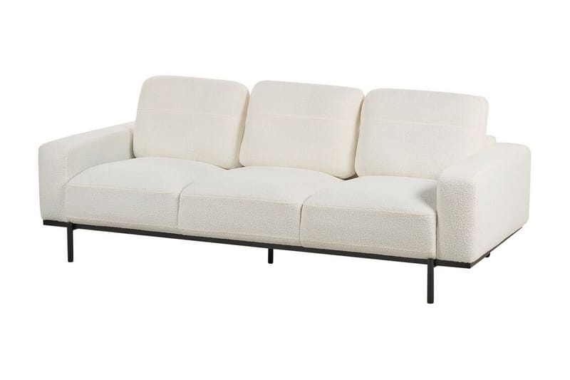 Bruna Sofa 3-seter - Hvit/Svart - Møbler - Sofaer - 3 seter sofa