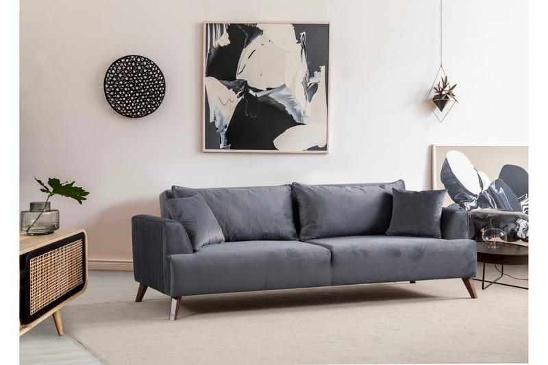 Buhara Sofa 3-seter - Mørk grå - Møbler - Sofaer - 3 seter sofa