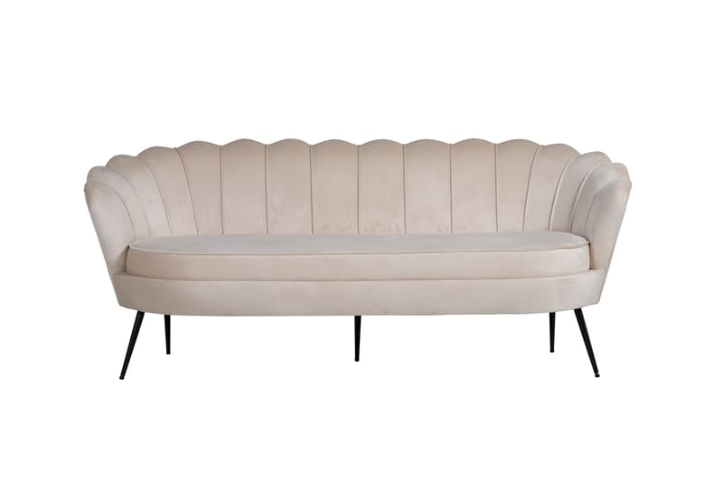 Calais 3-seter Sofa Fløyel - Beige - Møbler - Sofaer - 3 seter sofa