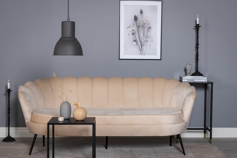 Calais 3-seter Sofa Fløyel - Beige - Møbler - Sofaer - 3 seter sofa