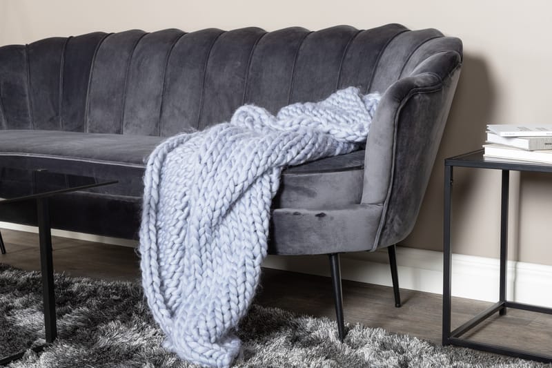 Calais 3-seter Sofa Fløyel - Mørk grå - Møbler - Sofaer - 3 seter sofa