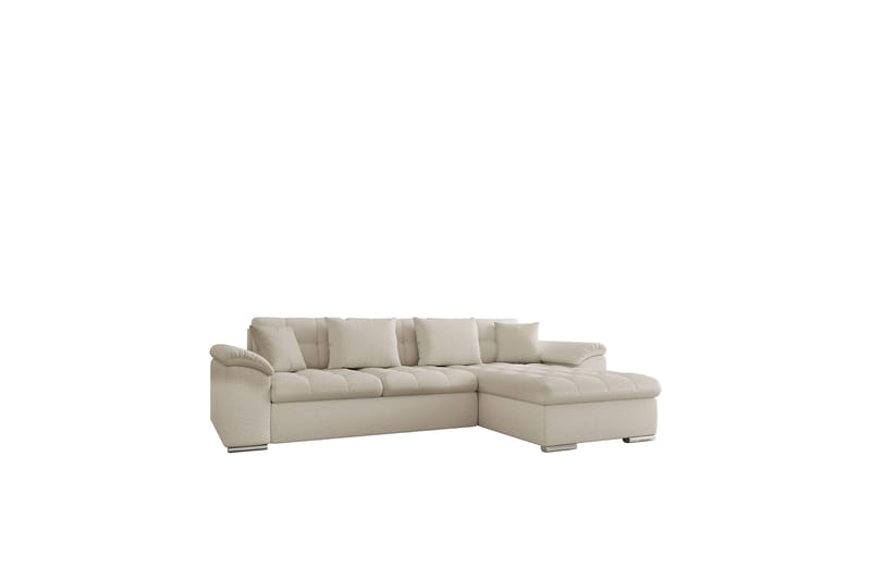 Camior Sofa med Divan 3-seter - Beige - Møbler - Sofaer - Sofaer med sjeselong - 3 seters sofa med divan