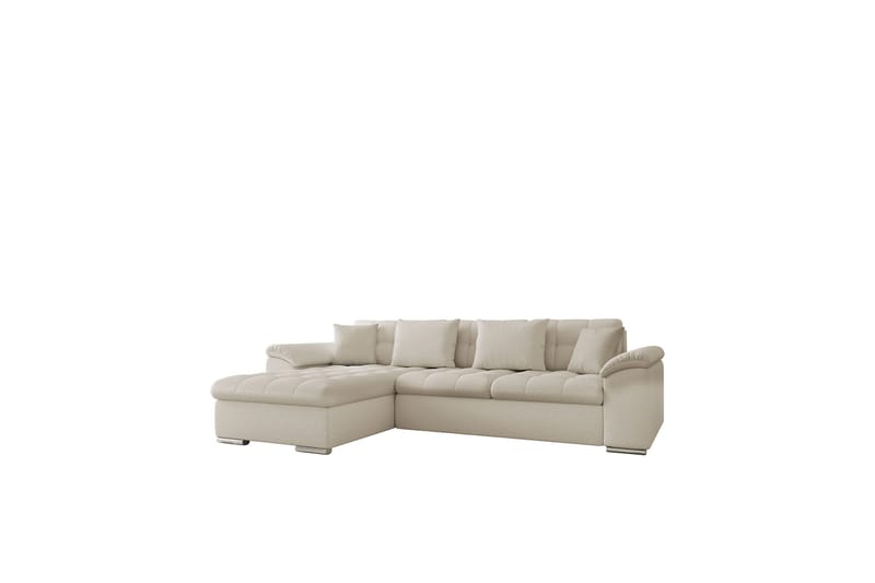 Camior Sofa med Divan 3-seter - Beige - Møbler - Sofaer - Sofaer med sjeselong - 3 seters sofa med divan