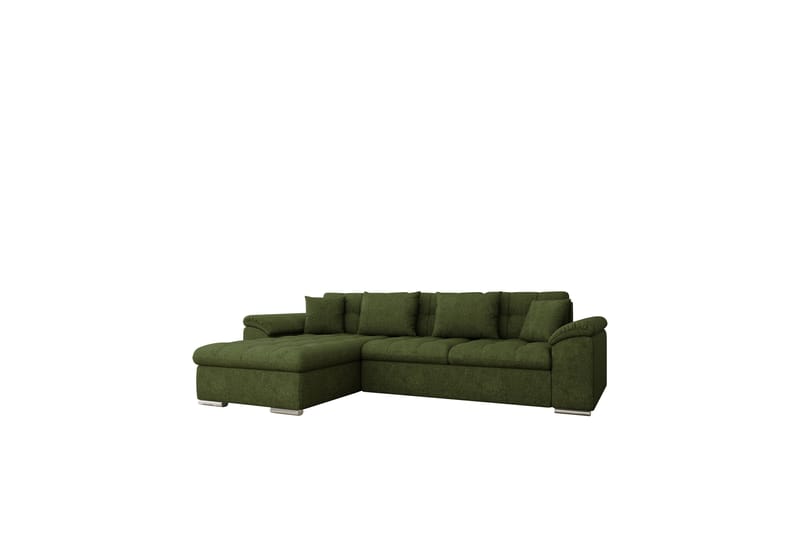 Camior Sofa med Divan 3-seter - Grønn - Møbler - Sofaer - Sofaer med sjeselong - 3 seters sofa med divan