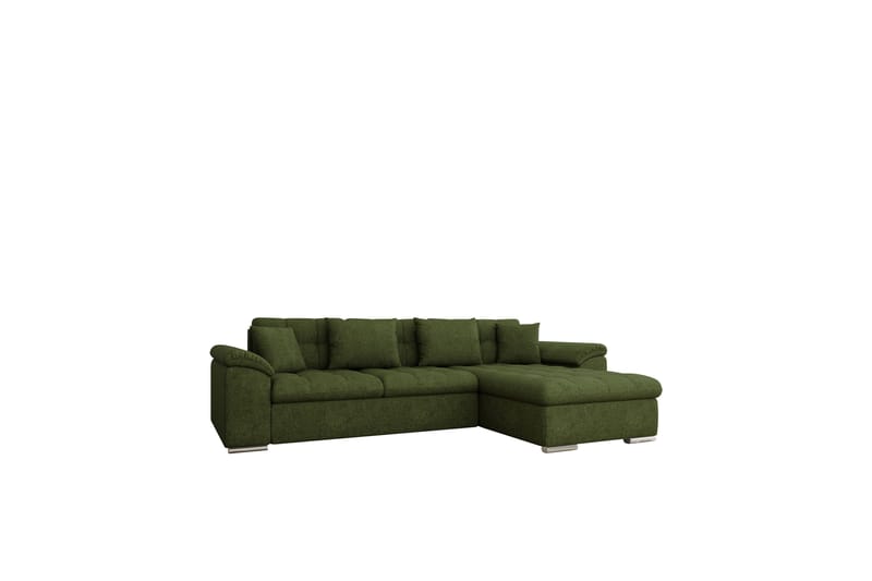 Camior Sofa med Divan 3-seter - Grønn - Møbler - Sofaer - Sofaer med sjeselong - 3 seters sofa med divan