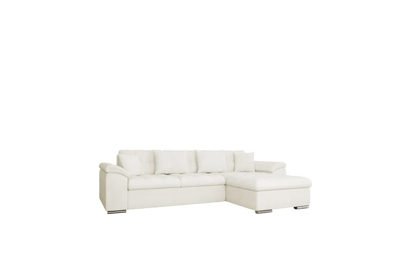 Camior Sofa med Divan 3-seter - Hvit - Møbler - Sofaer - Sofaer med sjeselong - 3 seters sofa med divan