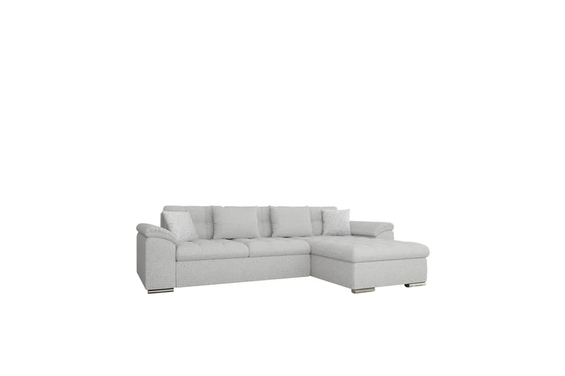 Camior Sofa med Divan 3-seter - Lys grå - Møbler - Sofaer - Sofaer med sjeselong - 3 seters sofa med divan