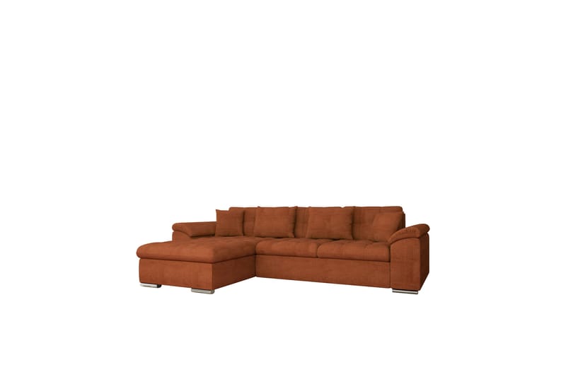 Camior Sofa med Divan 3-seter - Oransje - Møbler - Sofaer - Sofaer med sjeselong - 3 seters sofa med divan