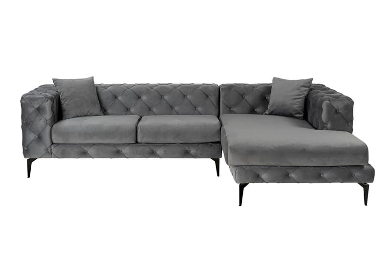 Canunda 3-seters Sofa med Høyre Sjeselong - Antrasitt - Møbler - Sofaer - Sofaer med sjeselong - 3 seters sofa med divan