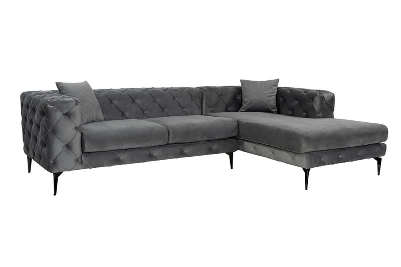 Canunda 3-seters Sofa med Høyre Sjeselong - Antrasitt - Møbler - Sofaer - Sofaer med sjeselong - 3 seters sofa med divan